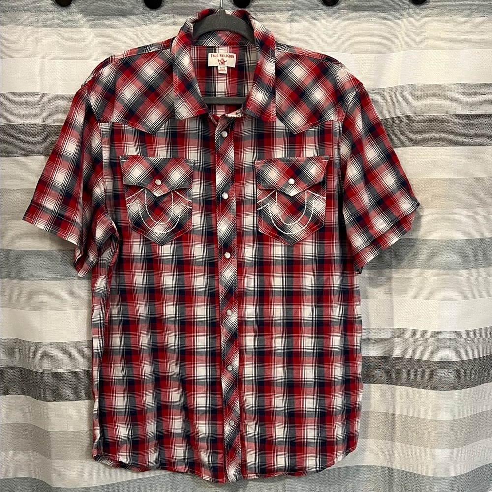 True Religion Short Sleeve Western Woven Shirt